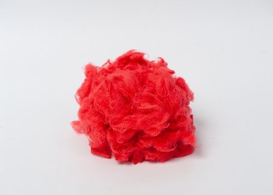 Rode Gerecycleerde Geverfte Polyester 25mm van 1.5D Verdovend middel 100%-Polyesterspaander