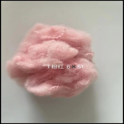 3D 51MM Gerecycleerde Roze van de Polyesterstapelvezel