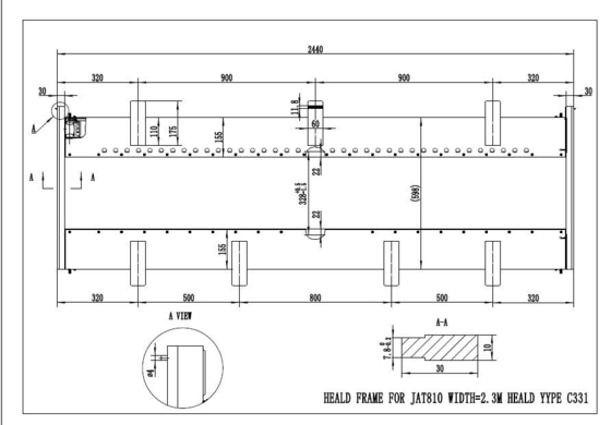 ONDERDELEN VOOR JAT810 Heald Frame J2750-25260-00 J2650-25240-0A: