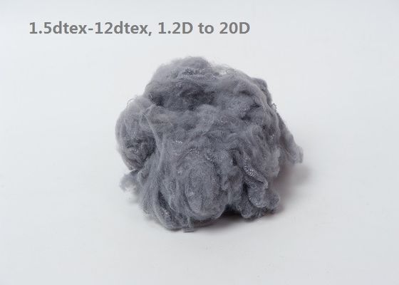 Stapelvezel ISO9001 van de premie de Grey Polyester Raw Material Dyed Gerecycleerde Polyester