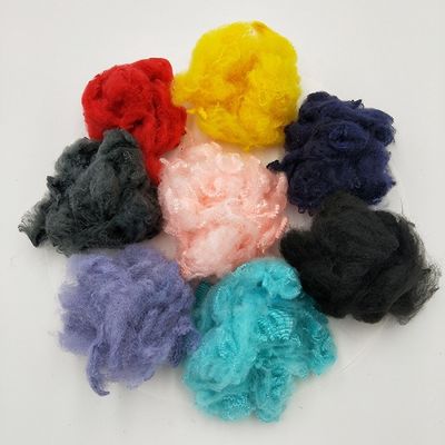 Gevoelde Stoffen Grondstoffen 65mm de Verdovend middel Geverfte Stapelvezel PSF van de Polyesterpolyester