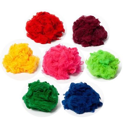 Gerecycleerde Geverfte Polyester 25mm van PSF Verdovend middel voor niet Geweven Stof
