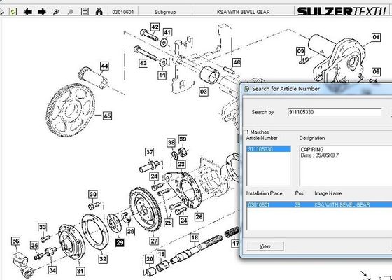 GLB Ring Part No 911105330 Sulzer-Weefgetouwvervangstukken PS TW11