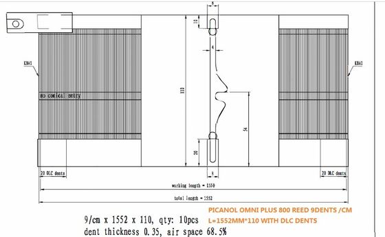 AIRJET-RIET VOOR PICANOL OMNI PLUS RIET 800
