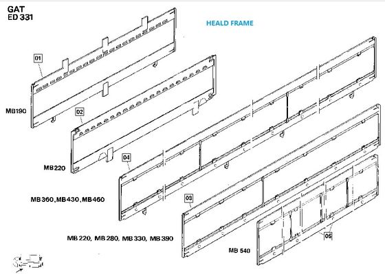 Textiel de Machinesvervangstukken van het hevelkader, Sulzer-het Aluminiumlegering van Weefgetouwdelen