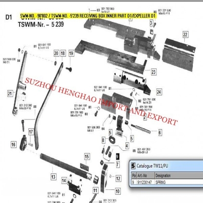 Delen Nr: De 911230147 Lentegebruik in Textiel de Machinesvervangstukken van Sulzer P7100